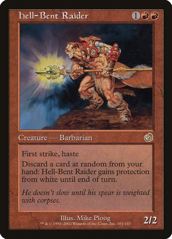 2002 Torment Hell-Bent Raider rare #101 unlisted card image