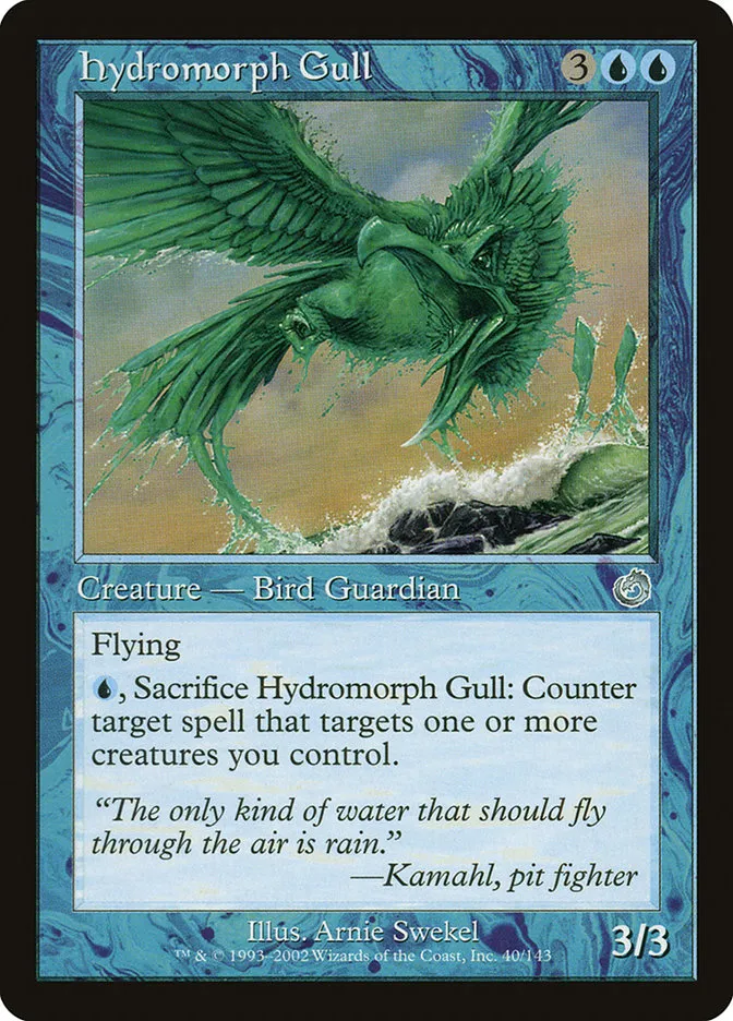 2002 Torment Hydromorph Gull uncommon #40 unlisted card image