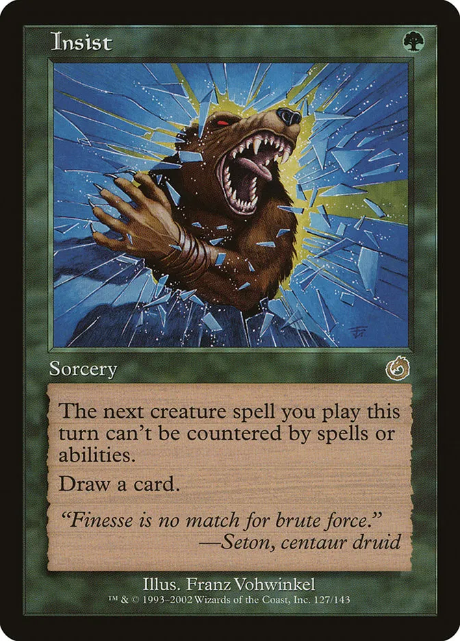 2002 Torment Insist rare #127 unlisted card image