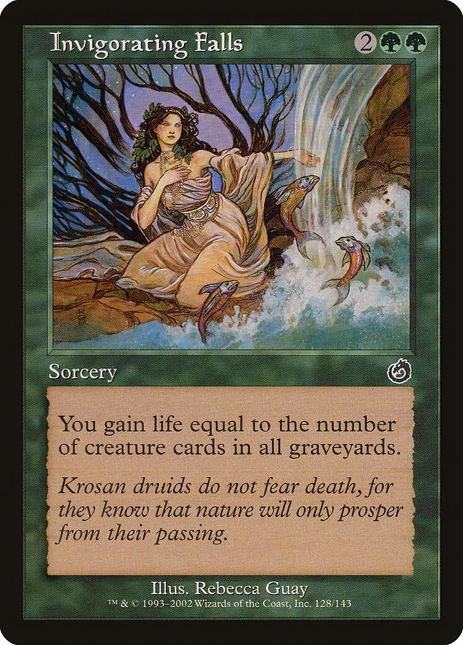 2002 Torment Invigorating Falls common #128 unlisted card image