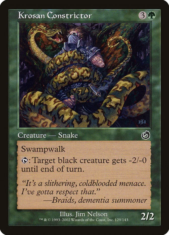 2002 Torment Krosan Constrictor common #129 unlisted card image