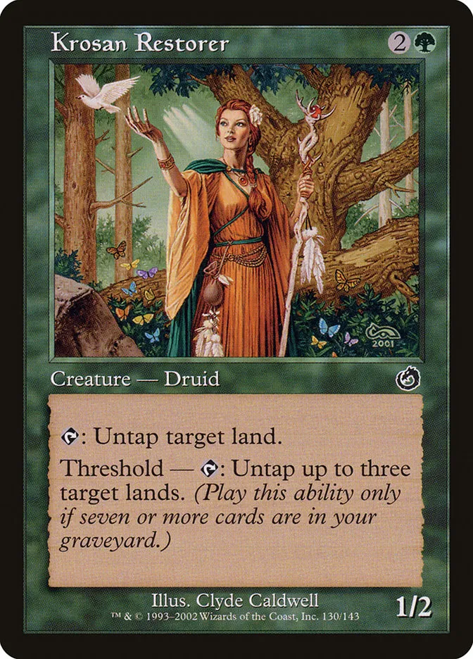 2002 Torment Krosan Restorer common #130 unlisted card image