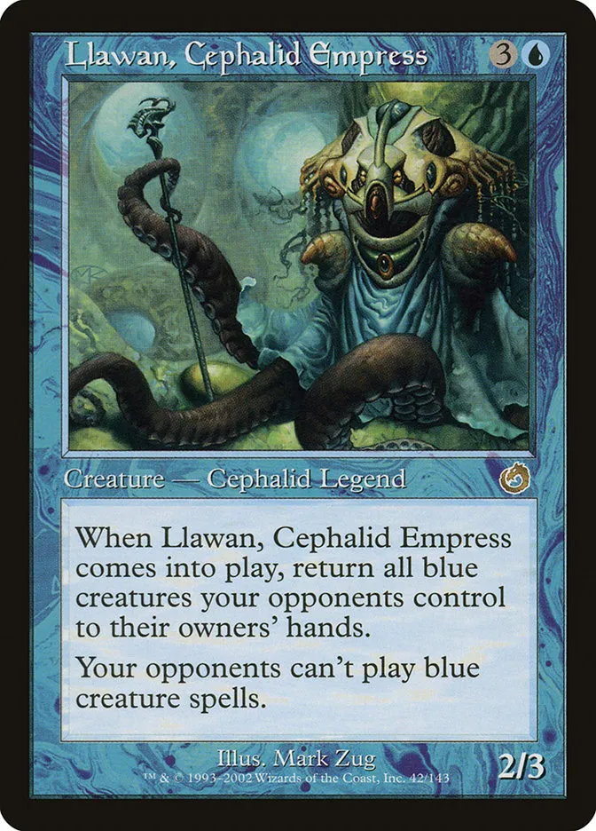 2002 Torment Llawan, Cephalid Empress rare #42 unlisted card image