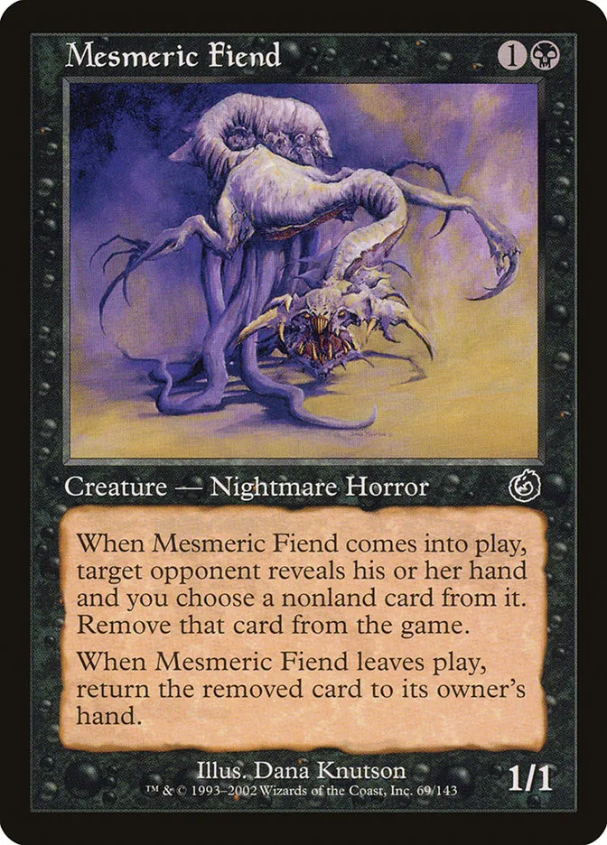 2002 Torment Mesmeric Fiend common #69 unlisted card image