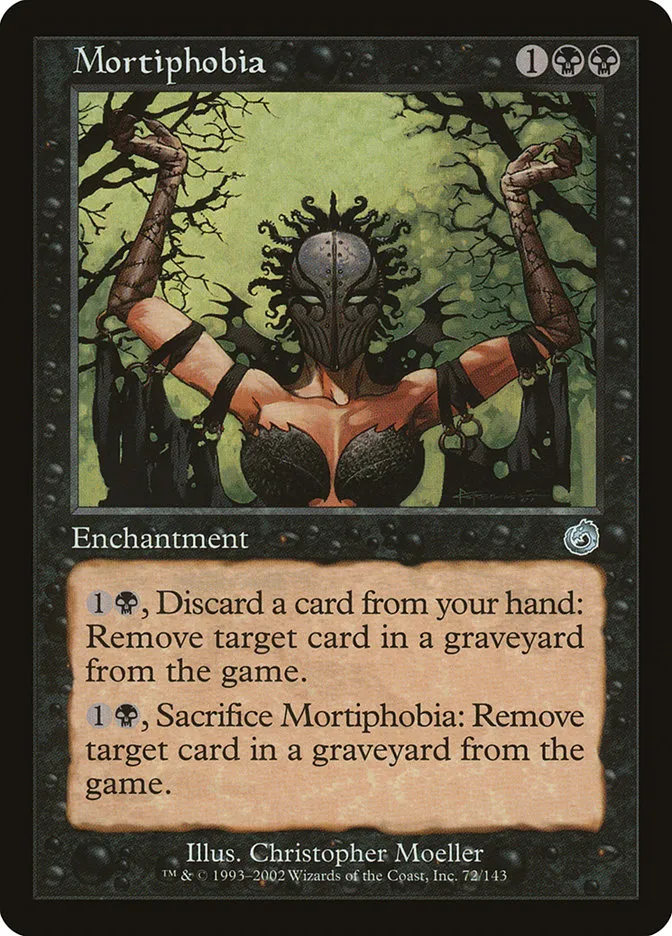 2002 Torment Mortiphobia uncommon #72 unlisted card image