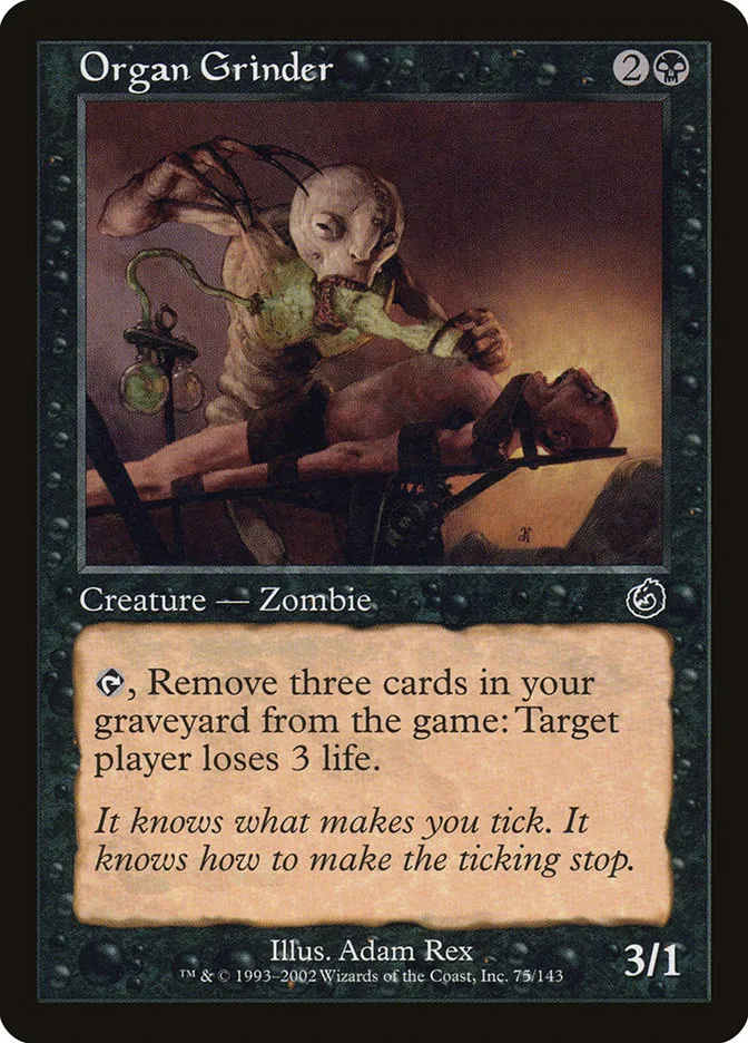 2002 Torment Organ Grinder common #75 unlisted card image
