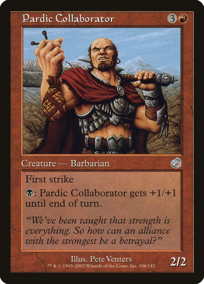 2002 Torment Pardic Collaborator uncommon #106 unlisted card image