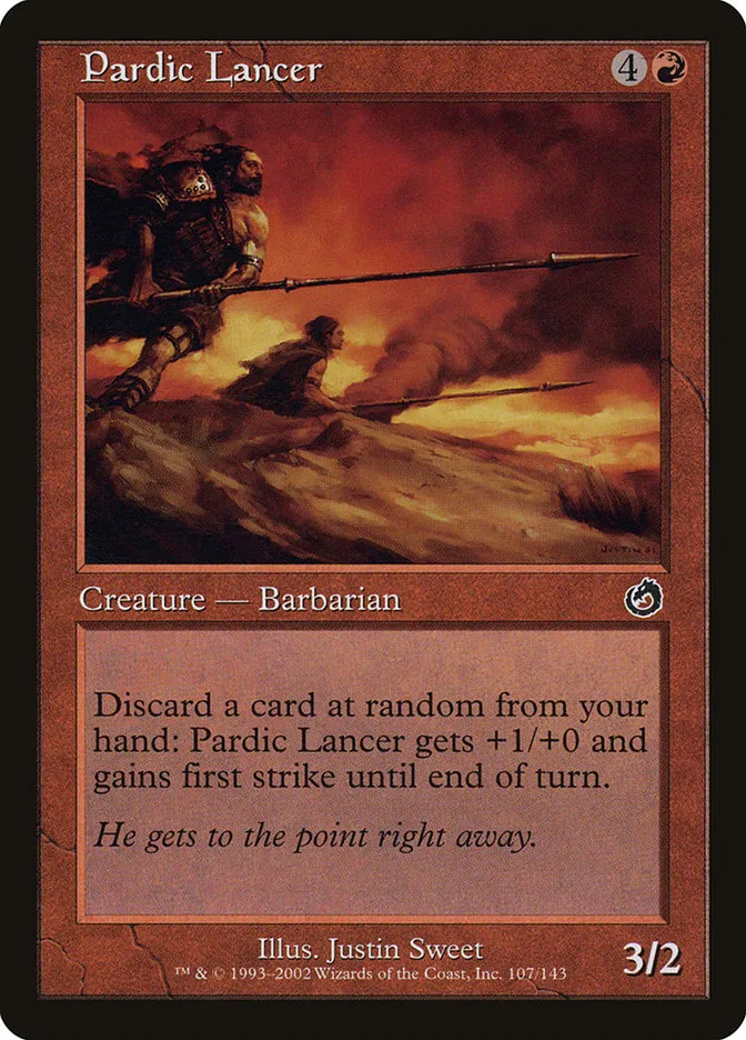 2002 Torment Pardic Lancer common #107 unlisted card image