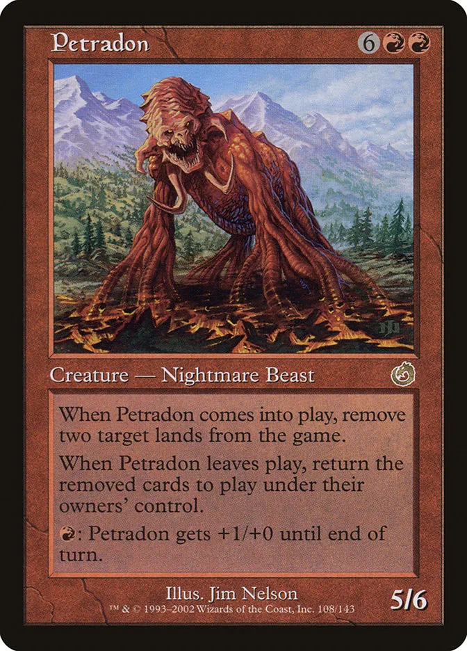 2002 Torment Petradon rare #108 unlisted card image