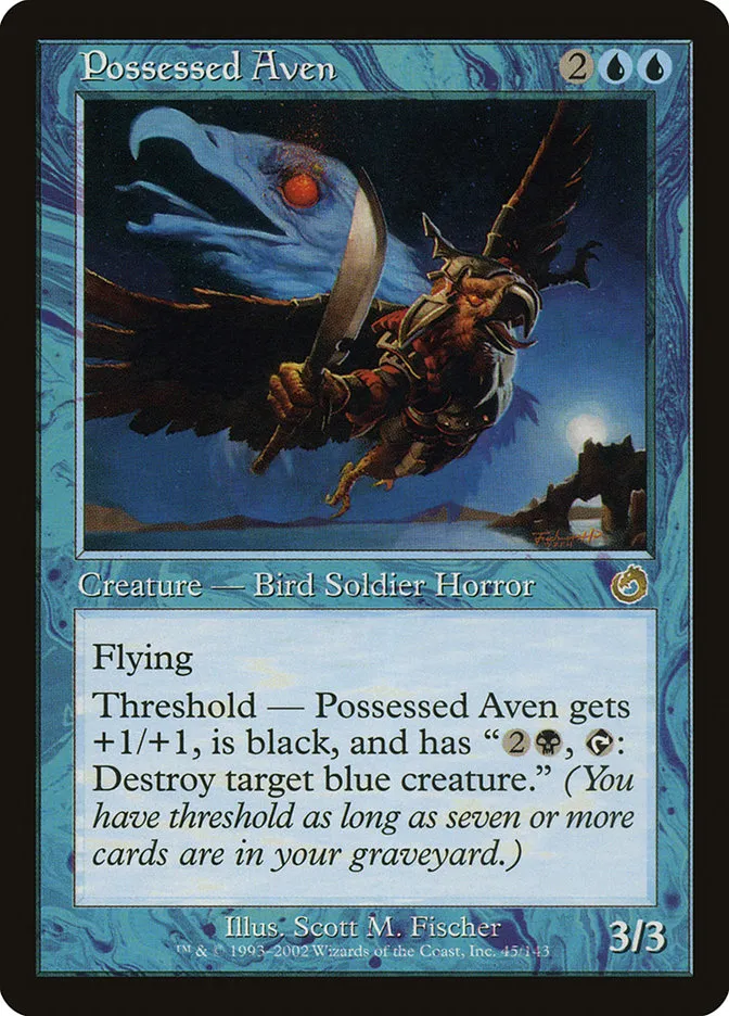 2002 Torment Possessed Aven rare #45 unlisted card image