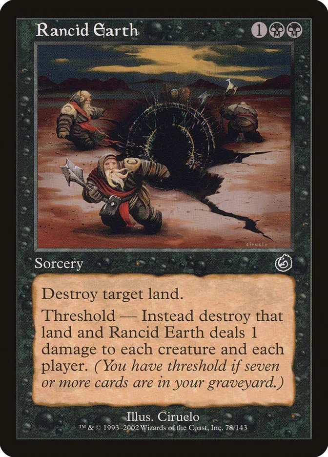 2002 Torment Rancid Earth common #78 unlisted card image