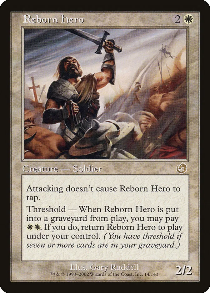 2002 Torment Reborn Hero rare #14 unlisted card image