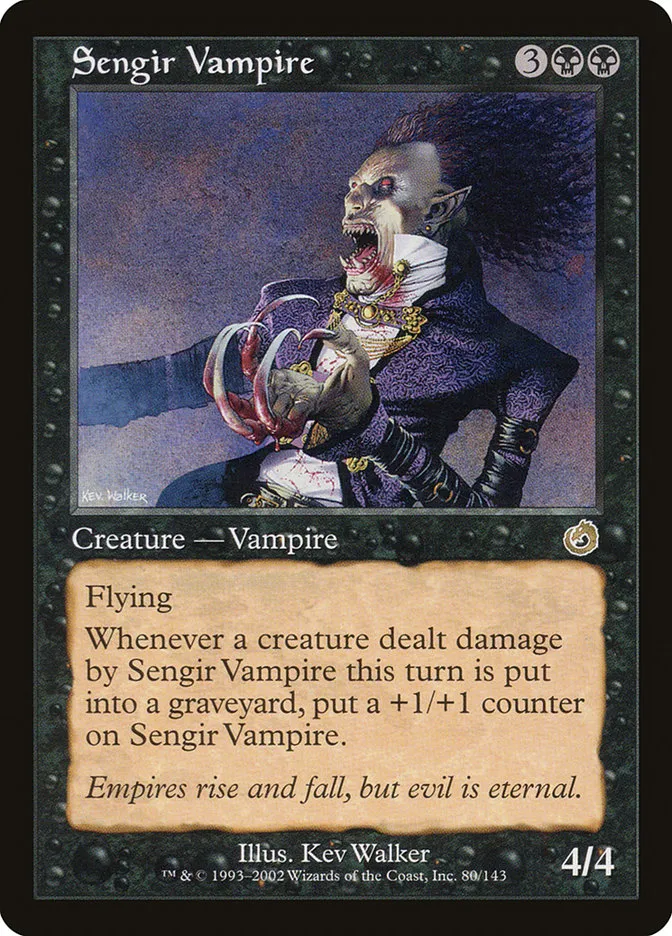 2002 Torment Sengir Vampire rare #80 unlisted card image
