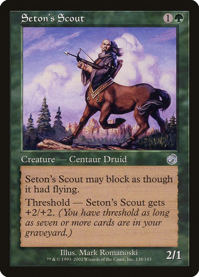 2002 Torment Seton's Scout uncommon #138 unlisted card image