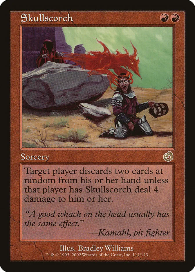 2002 Torment Skullscorch rare #114 unlisted card image