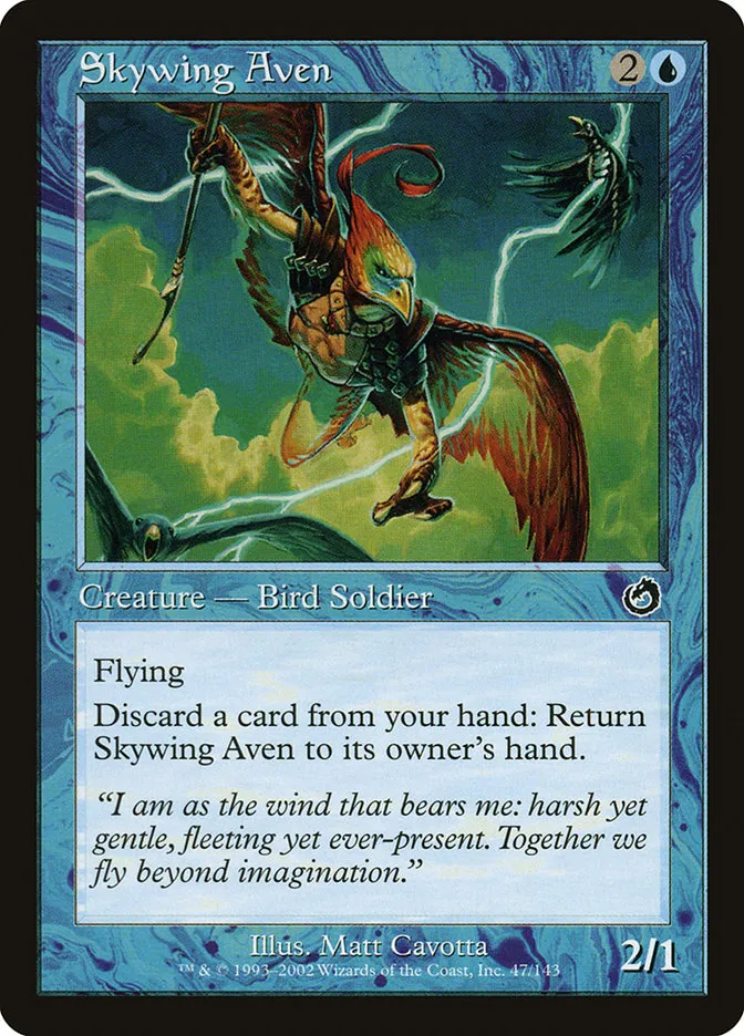2002 Torment Skywing Aven common #47 unlisted card image