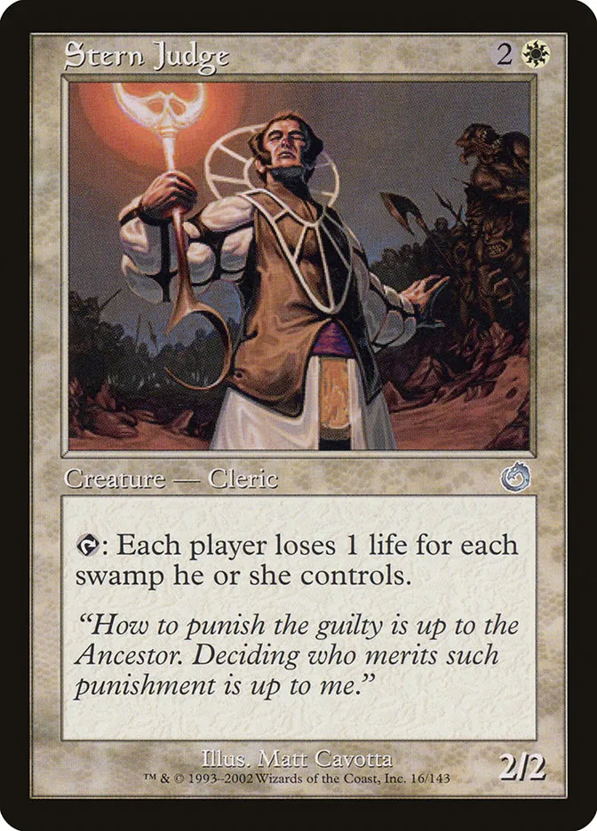 2002 Torment Stern Judge uncommon #16 unlisted card image