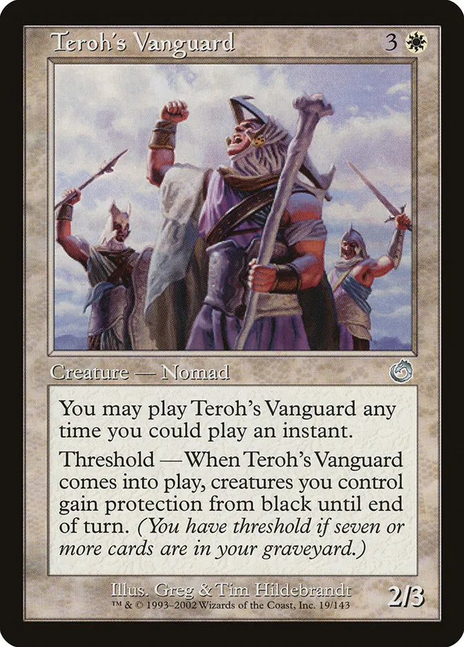 2002 Torment Teroh's Vanguard uncommon #19 unlisted card image