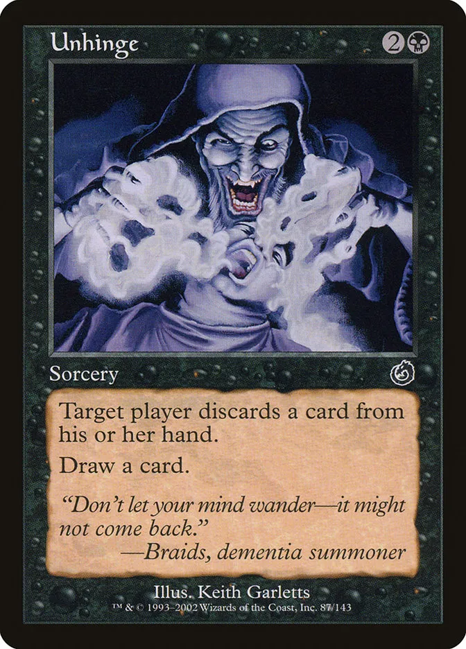 2002 Torment Unhinge common #87 unlisted card image