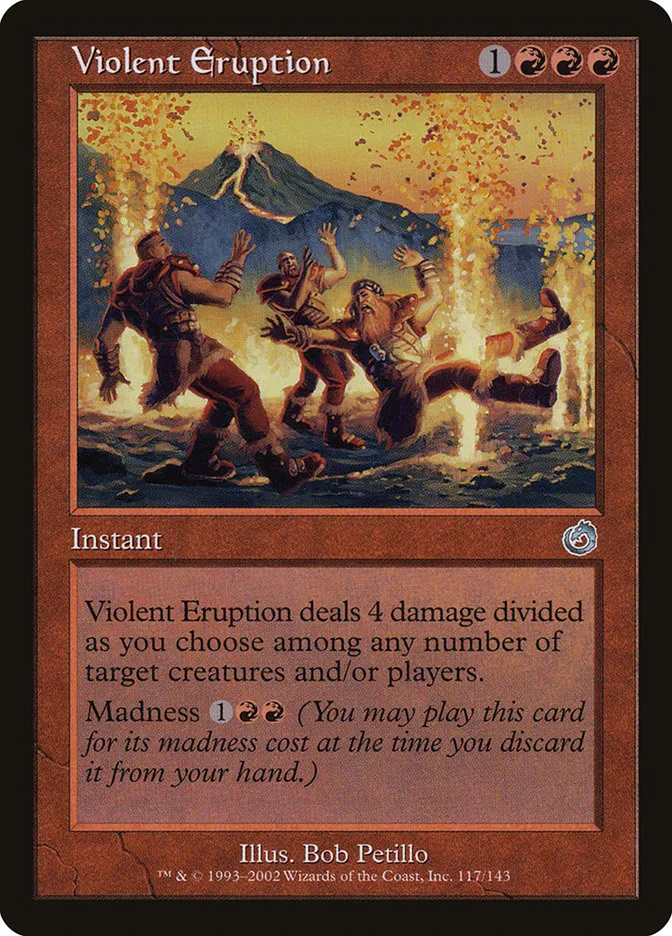 2002 Torment Violent Eruption uncommon #117 unlisted card image