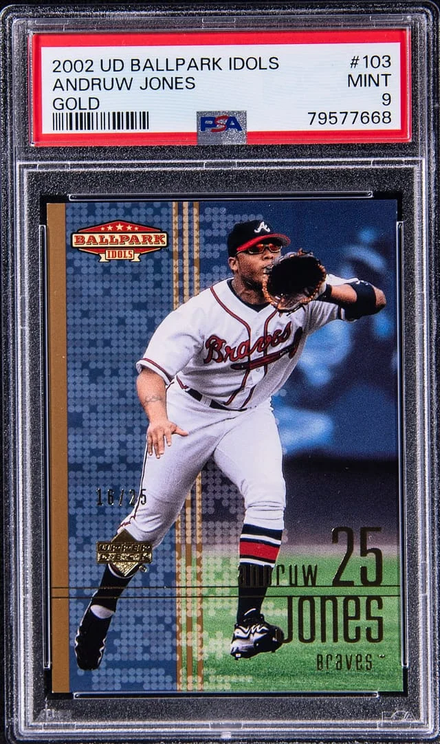 2002 Upper Deck Andruw Jones Ballpark Idols Gold #103 card image