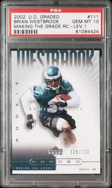 2002 Upper Deck Brian Westbrook Graded Making The Grade Level 1 #111 card image