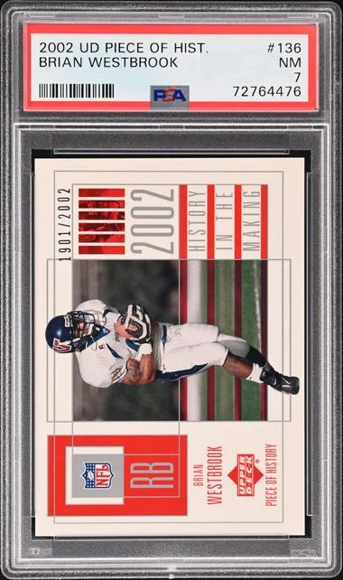 2002 Upper Deck Brian Westbrook Piece Of History #136 card image