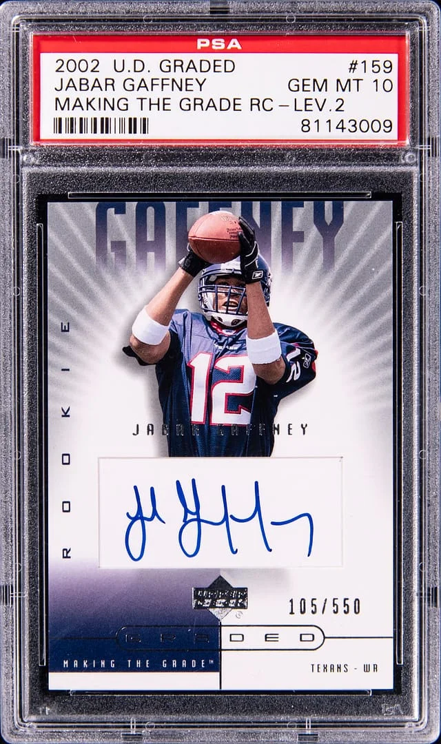 2002 Upper Deck Jabar Gaffney Making The Grade Level 2 #159 card image