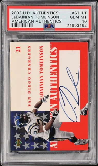 2002 Upper Deck LaDainian Tomlinson Authentics American Authentics #ST1-LT card image