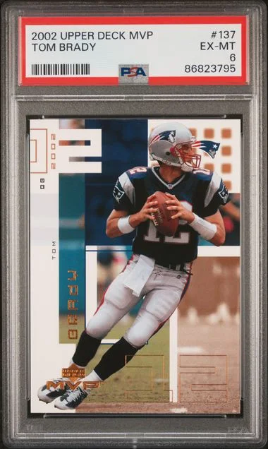 2002 Upper Deck MVP Tom Brady #137 card image