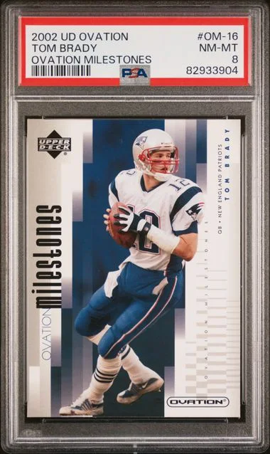 2002 Upper Deck Ovation Tom Brady Milestones #OM-16 card image