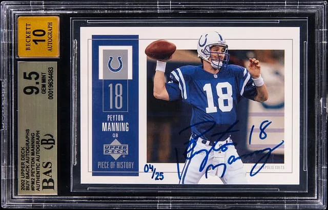 2002 Upper Deck Peyton Manning Buy Back Autographs #43 card image