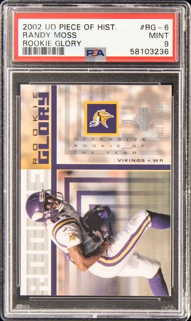 2002 Upper Deck Randy Moss Piece Of History Glory #RG-6 card image