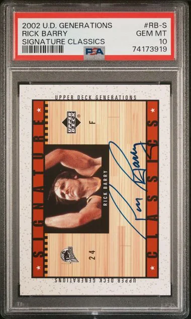2002 Upper Deck Rick Barry Generations Signature Classics #RB-S card image