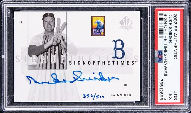 2002 Upper Deck SP Authentic Duke Snider Sign of the Times Hawaii #DS card image