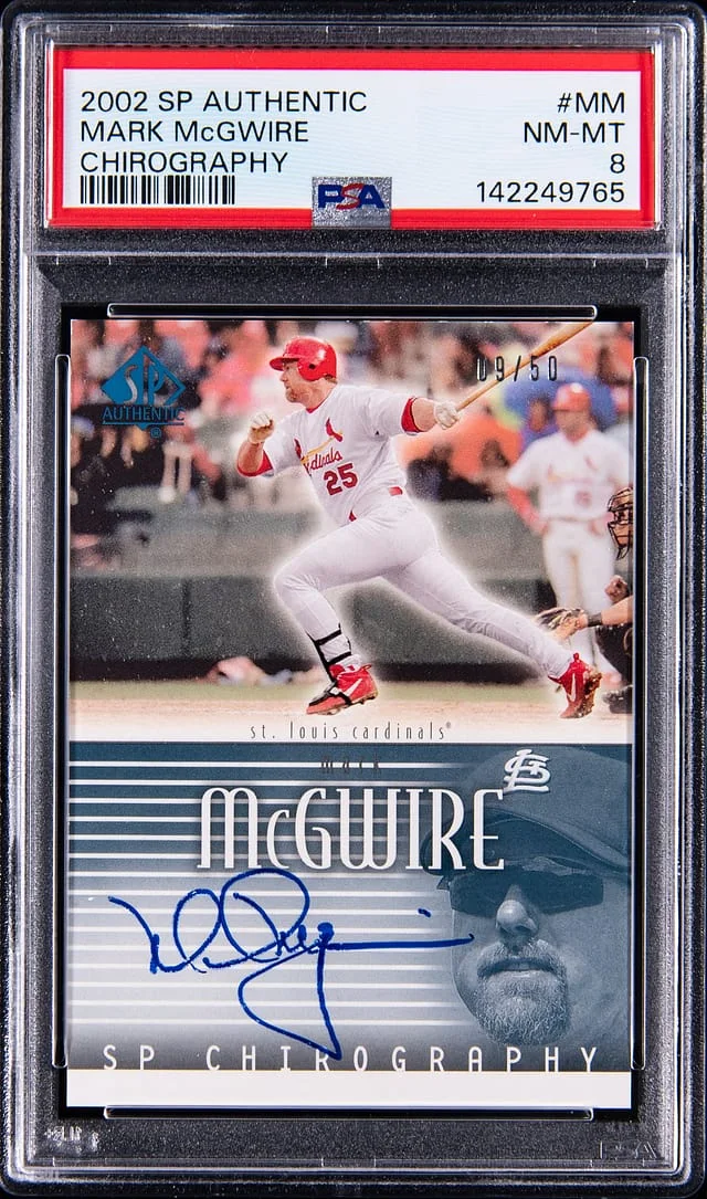 2002 Upper Deck SP Authentic Mark McGwire Chirography #MM card image