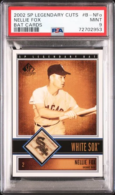 2002 Upper Deck SP Legendary Cuts Nellie Fox Game-Used Bat Cards #B-NFo card image