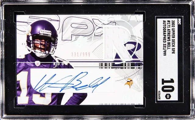 2002 Upper Deck SPx Atrews Bell Autograph #171 card image