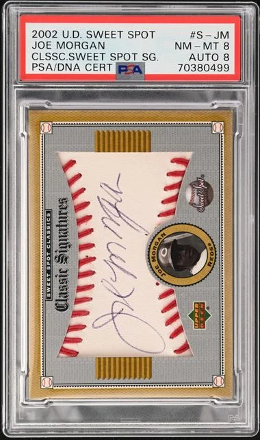 2002 Upper Deck Sweet Spot Classic Joe Morgan Sweet Spot Signatures #S-JM card image