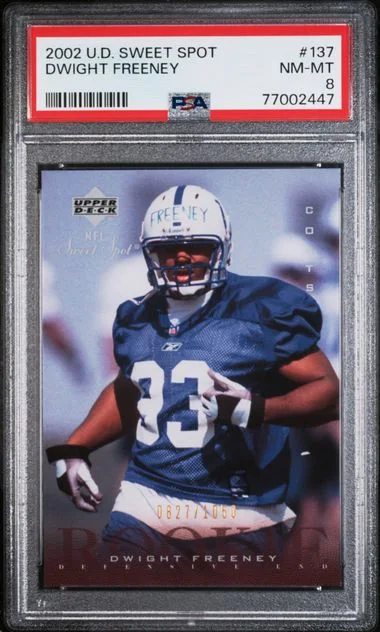 2002 Upper Deck Sweet Spot Dwight Freeney #137 card image