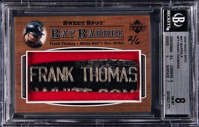 2002 Upper Deck Sweet Spot Frank Thomas Game-Used Bat Barrels #B-FT card image