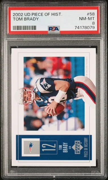 2002 Upper Deck Tom Brady Piece Of History #58 card image