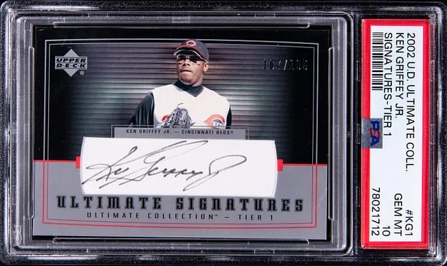 2002 Upper Deck Ultimate Collection Ken Griffey Jr. Ultimate Signatures Tier 1 #KG1 card image