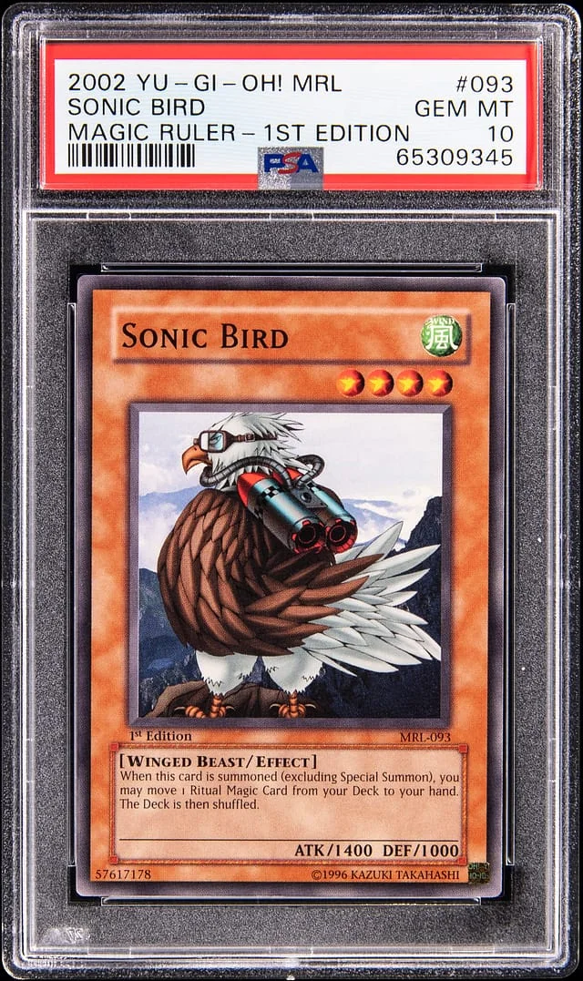 2002 Yu-Gi-Oh! Magic Ruler 1st Edition Sonic Bird #MRL-093 card image
