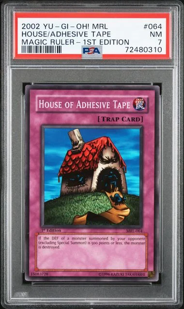 2002 Yu-Gi-Oh! Mrl-Magic Ruler 1st Edition House Of Adhesive Tape #064 card image