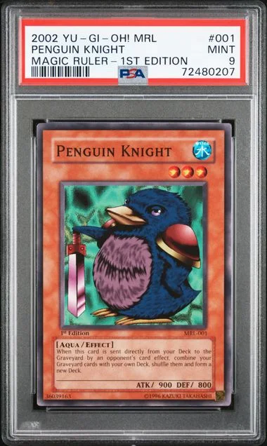 2002 Yu-Gi-Oh! MRL Magic Ruler 1st Edition Penguin Knight #001 card image