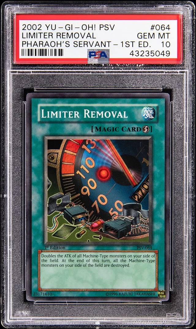 2002 Yu-Gi-Oh! Pharaoh's Servant 1st Edition Limiter Removal #PSV-064 card image