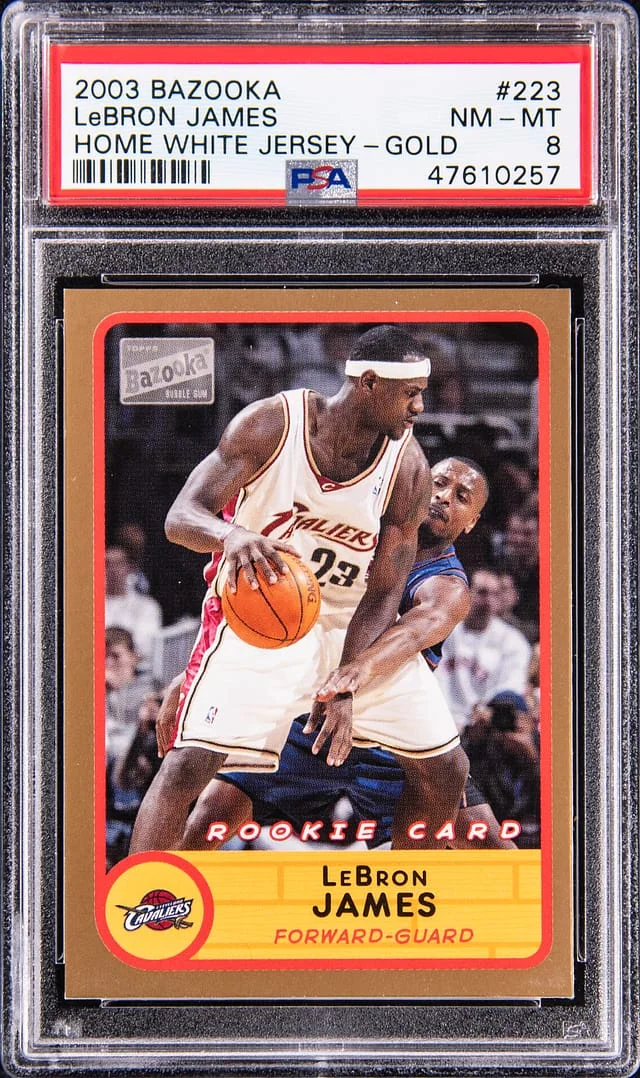 2003-04 Bazooka Gold LeBron James, Home White #223 card image
