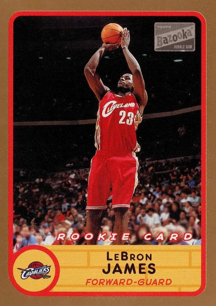 2003-04 Bazooka Lebron James Gold #223b card image
