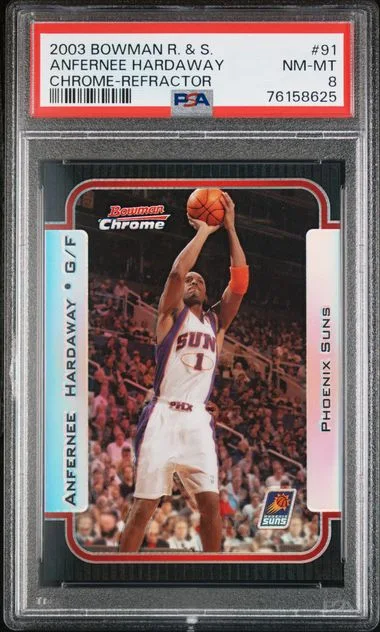 2003-04 Bowman Anfernee Hardaway Rookies & Stars Chrome Refractor #91 card image